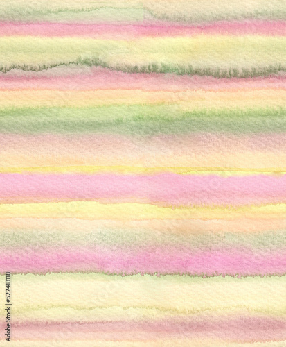 Seamless pattern with pink, green and yellow stripes.