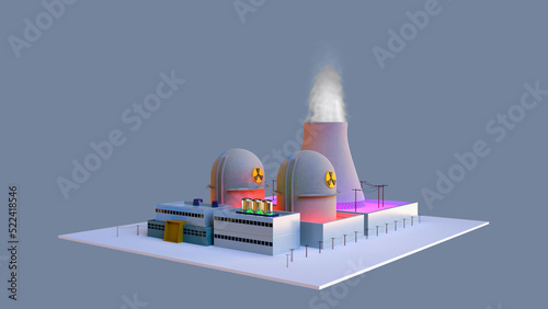 Tableau sur toile Is nuclear power generation eco-friendly? Nuclear power plants may be a short-term solution