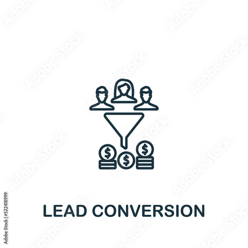 Lead Conversion icon. Monochrome simple Digital Marketing icon for templates, web design and infographics