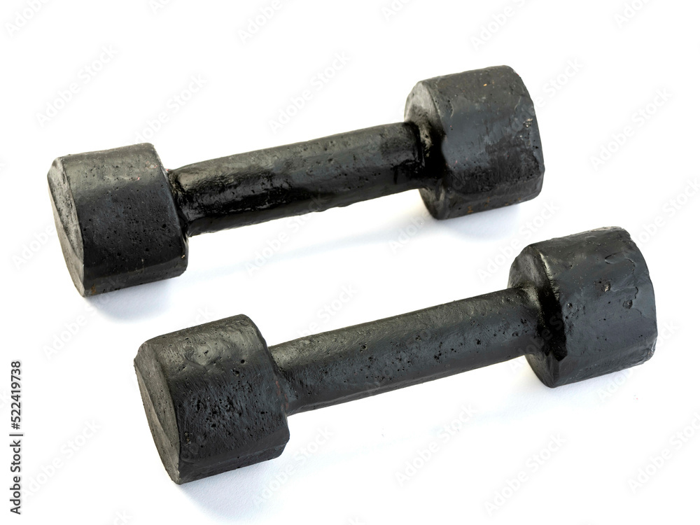 Weights, dumbbells and bodybuilding. Sport