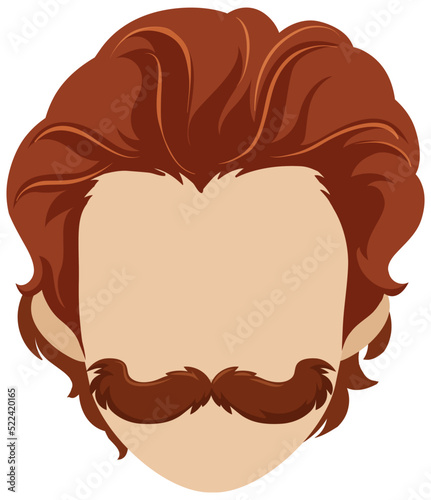 A stylish man head on white background