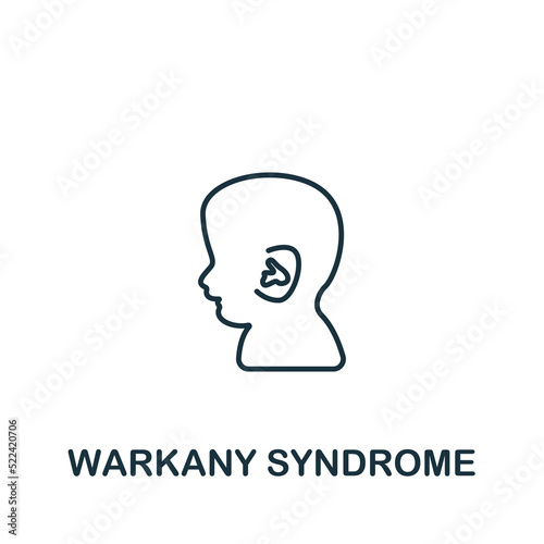 Warkany Syndrome icon. Monochrome simple Deseases icon for templates, web design and infographics