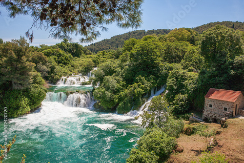Skradinski buk: waterfalls on the Krka River, Krka National Park, Croatia, one of Croatia’s best-known natural attractions. © Will Perrett