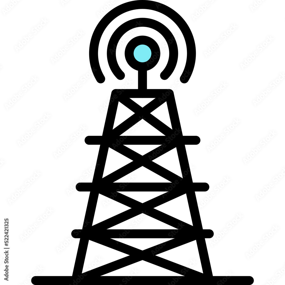 Signal tower icon, location map and navigation vector Signal tower icon, location map and navigation vector