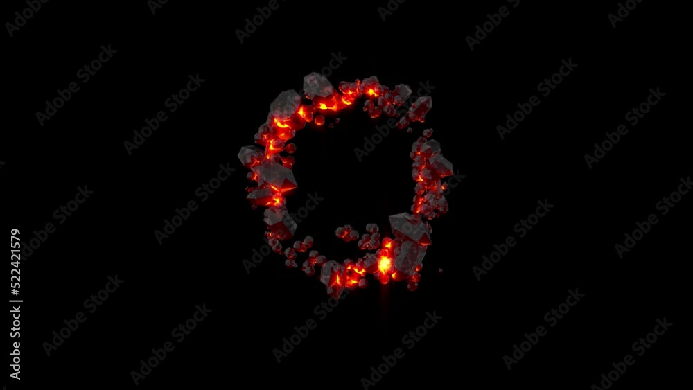 crystal font - letter Q of shining dark lava rocks, isolated - loop video crystal font - letter Q of shining dark lava rocks, isolated - loop video