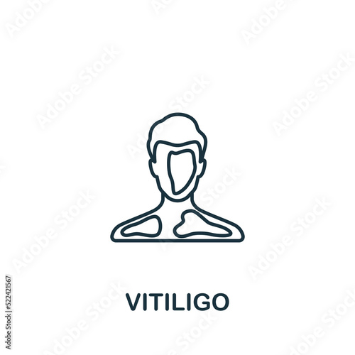 Vitiligo icon. Monochrome simple Deseases icon for templates, web design and infographics
