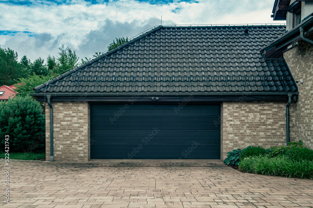 View of a garage gate View of a garage gate