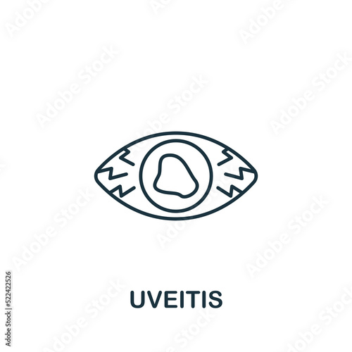 Uveitis icon. Monochrome simple Deseases icon for templates, web design and infographics photo