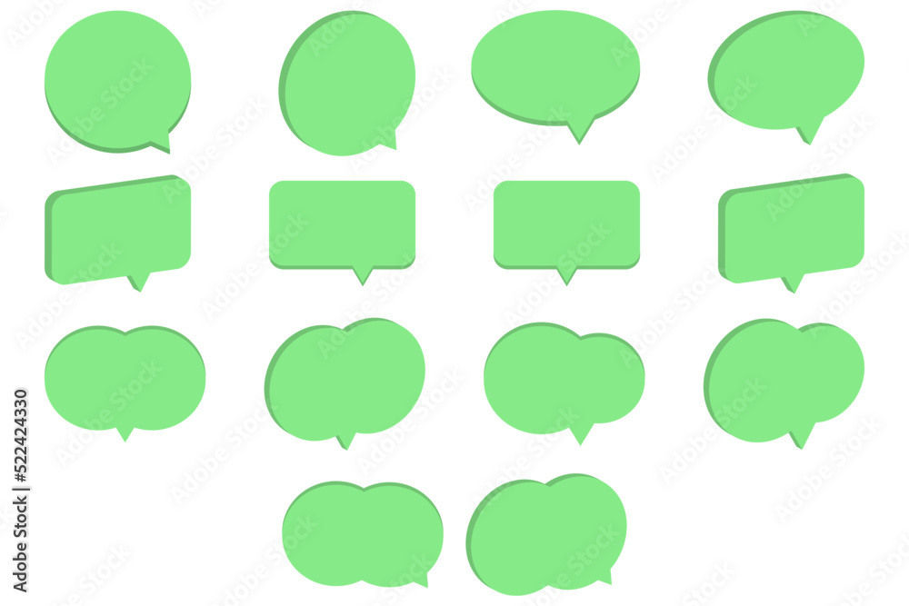 Bubble talk chat icon collection set Bubble talk chat icon collection set