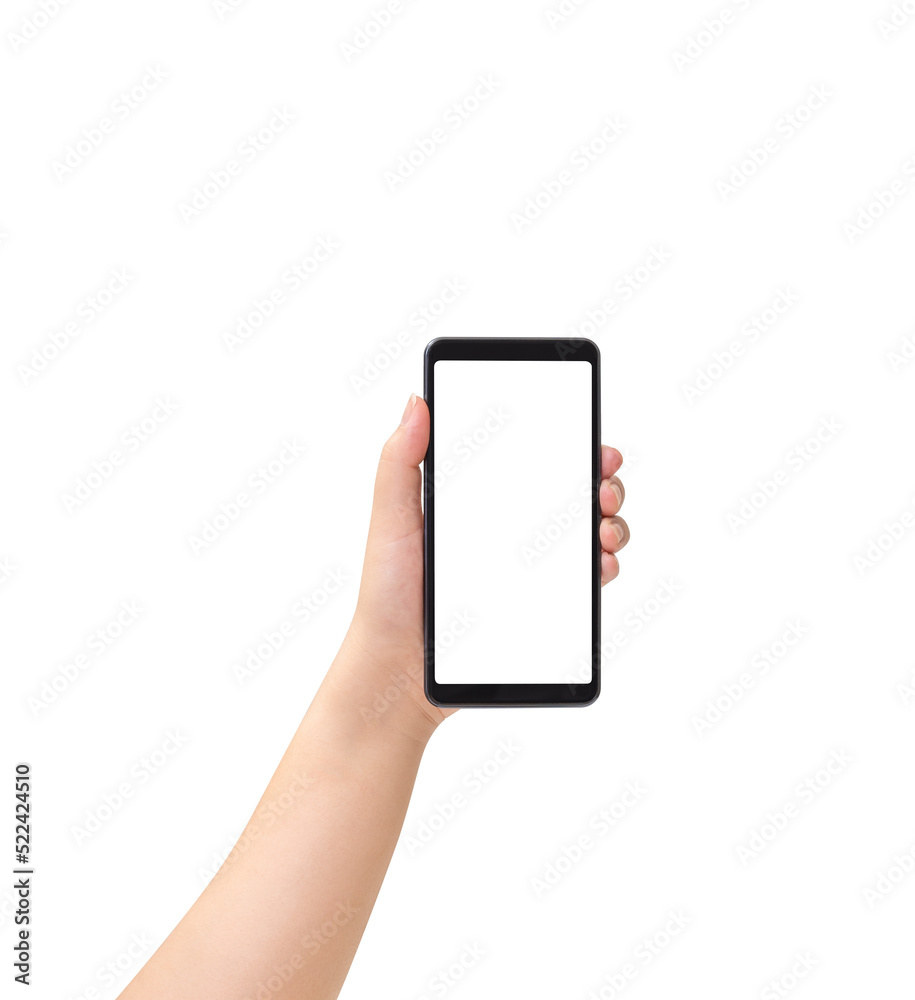 Hand holding smartphone Hand holding smartphone