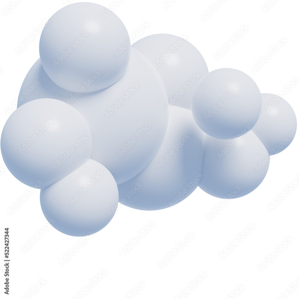 White 3d clouds.Cartoon fluffy clouds icon. 3d render illustration. White 3d clouds.Cartoon fluffy clouds icon. 3d render illustration.