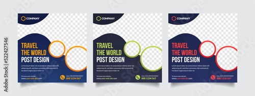Holiday and Tour Advertising Banner or Social Media Post Template