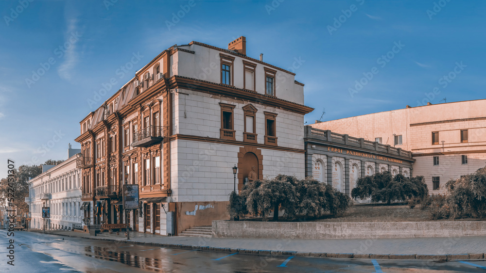 Historic buildings in the center of Odessa, Ukraine