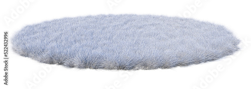 A 3d rendering image of product display on white fur