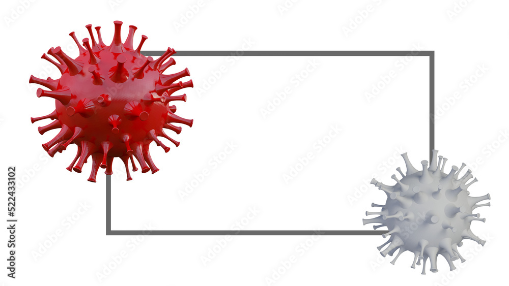 3d rendering of simple covid-19 virus model 3d rendering of simple covid-19 virus model