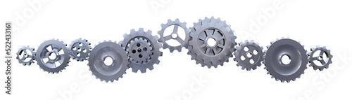 a 3d rendered image of machine gears