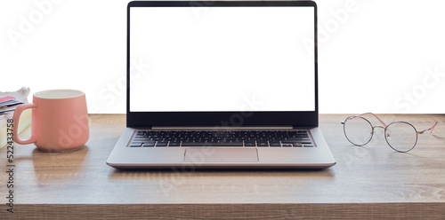 Computer laptop on the table