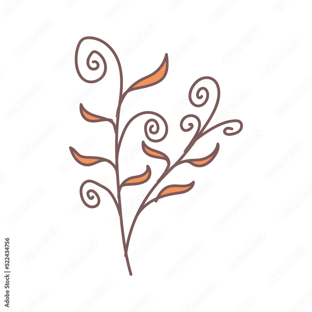 Nature line art Vector elements illustration Nature line art Vector elements illustration