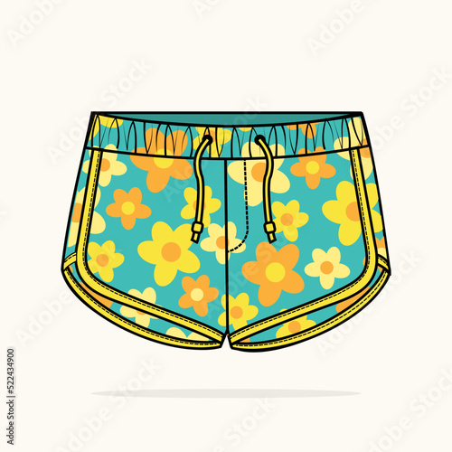 illustration  Short pants for summer