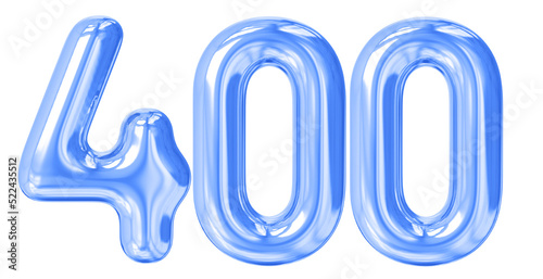 400 followers number blue clip