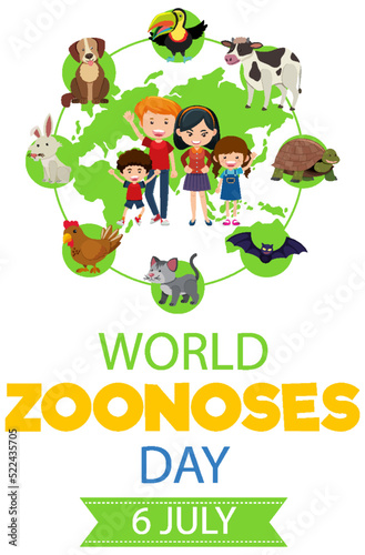 World zoonoses day banner design