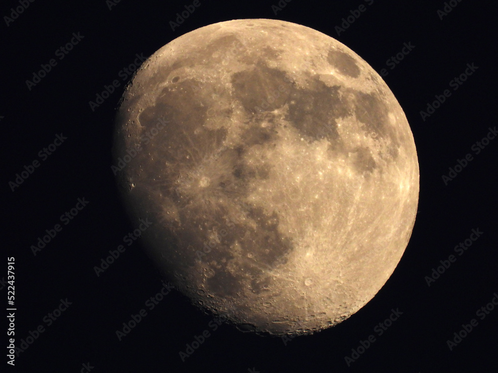 waxing gibbous moon phase Stock Photo Adobe Stock