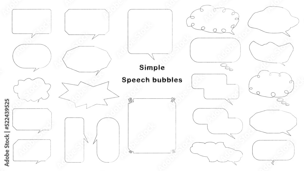 Speech Bubble set. Talk bubble. Cloud speech bubbles collection. Vector.