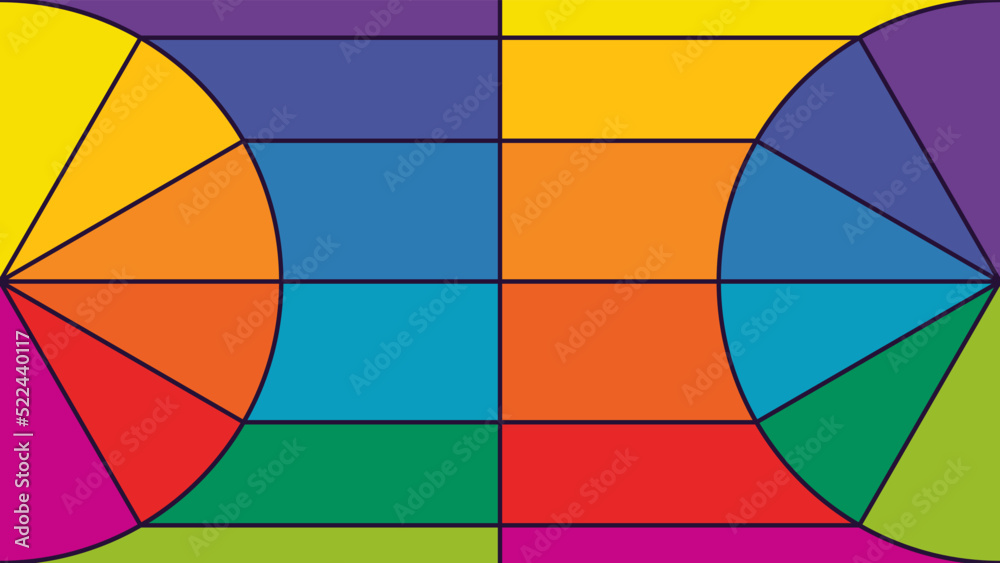 Fototapeta premium Abstract banner with color wheel. Creative color palette.