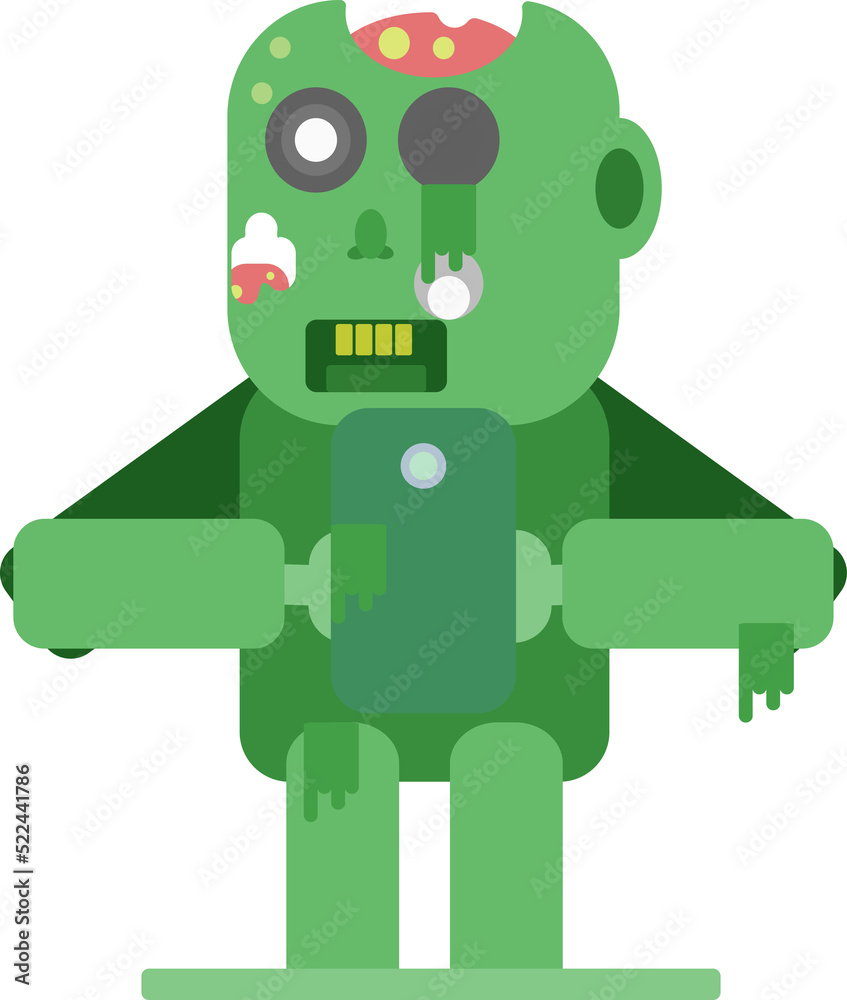 Green zombie is taking a photo of yourself. Green zombie is taking a photo of yourself.