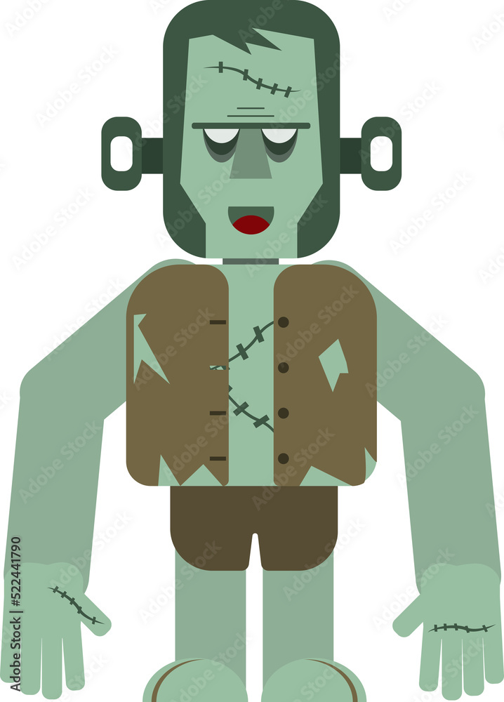 Character of Frankenstein in flat design. Character of Frankenstein in flat design.