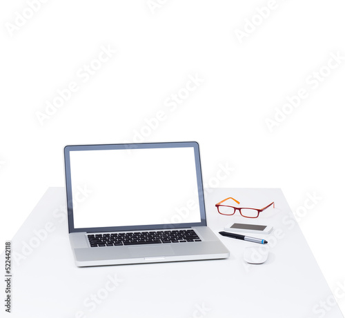 Blank screen laptop computer
