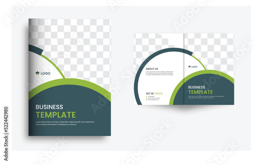 Bifold corporate brochure design template 