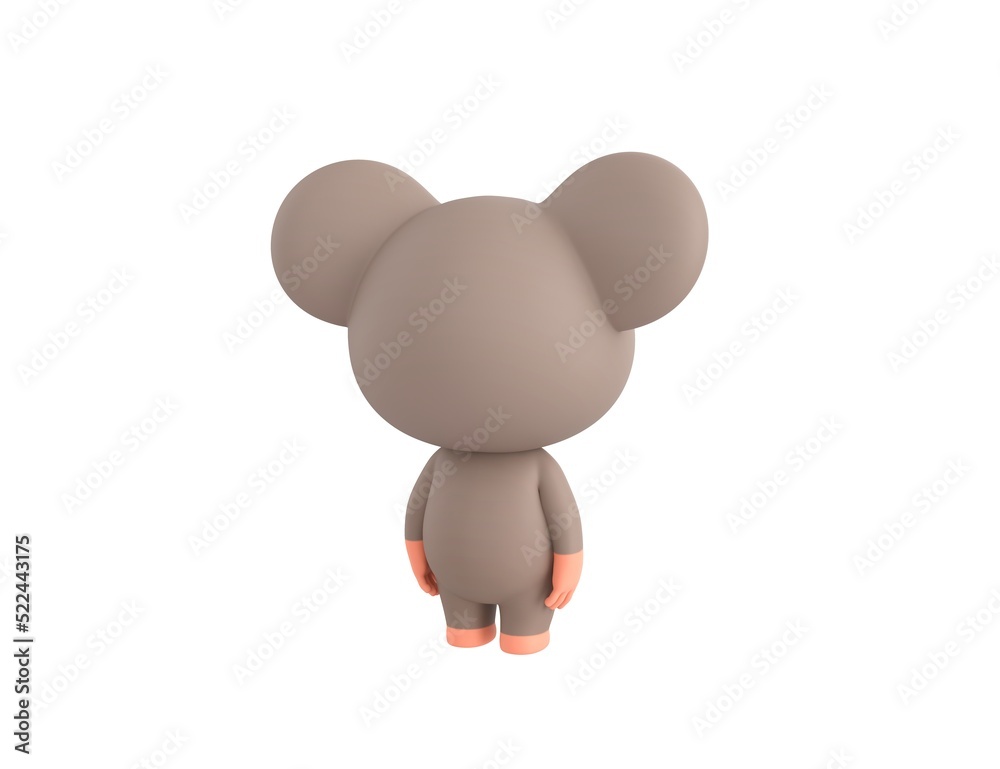 Little Rat character looking back in 3d rendering. Little Rat character looking back in 3d rendering.