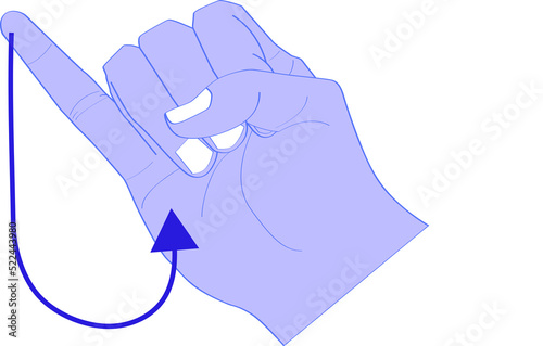 Foto alphabet J sign language hand for deaf and dumb person communication