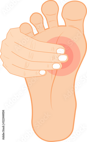 the one hand massage the foot for good healthy, relax, stress relief.