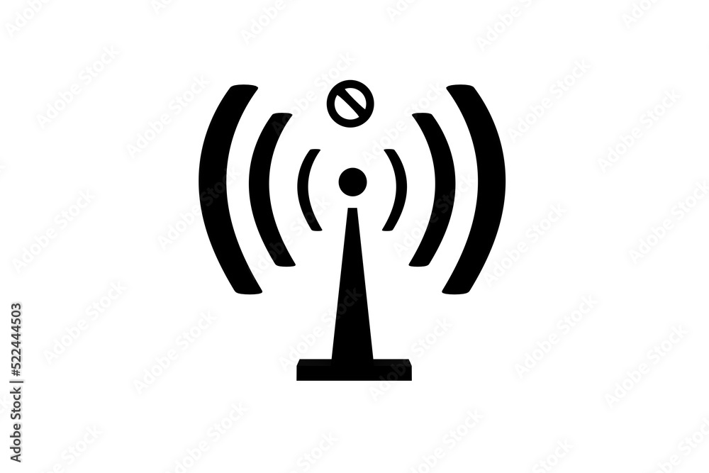 3D wifi sign symbol black white background isolated 3D wifi sign symbol black white background isolated