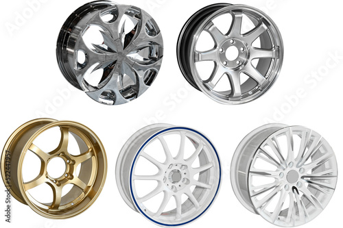  steel alloy car rim isolated