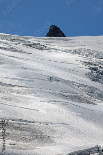 details of the ice of Steingletscher in the Bernese Alps photo