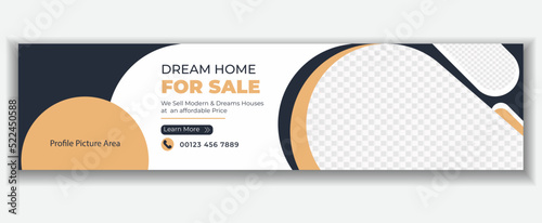 Real Estate LinkedIn social media cover page photo design 