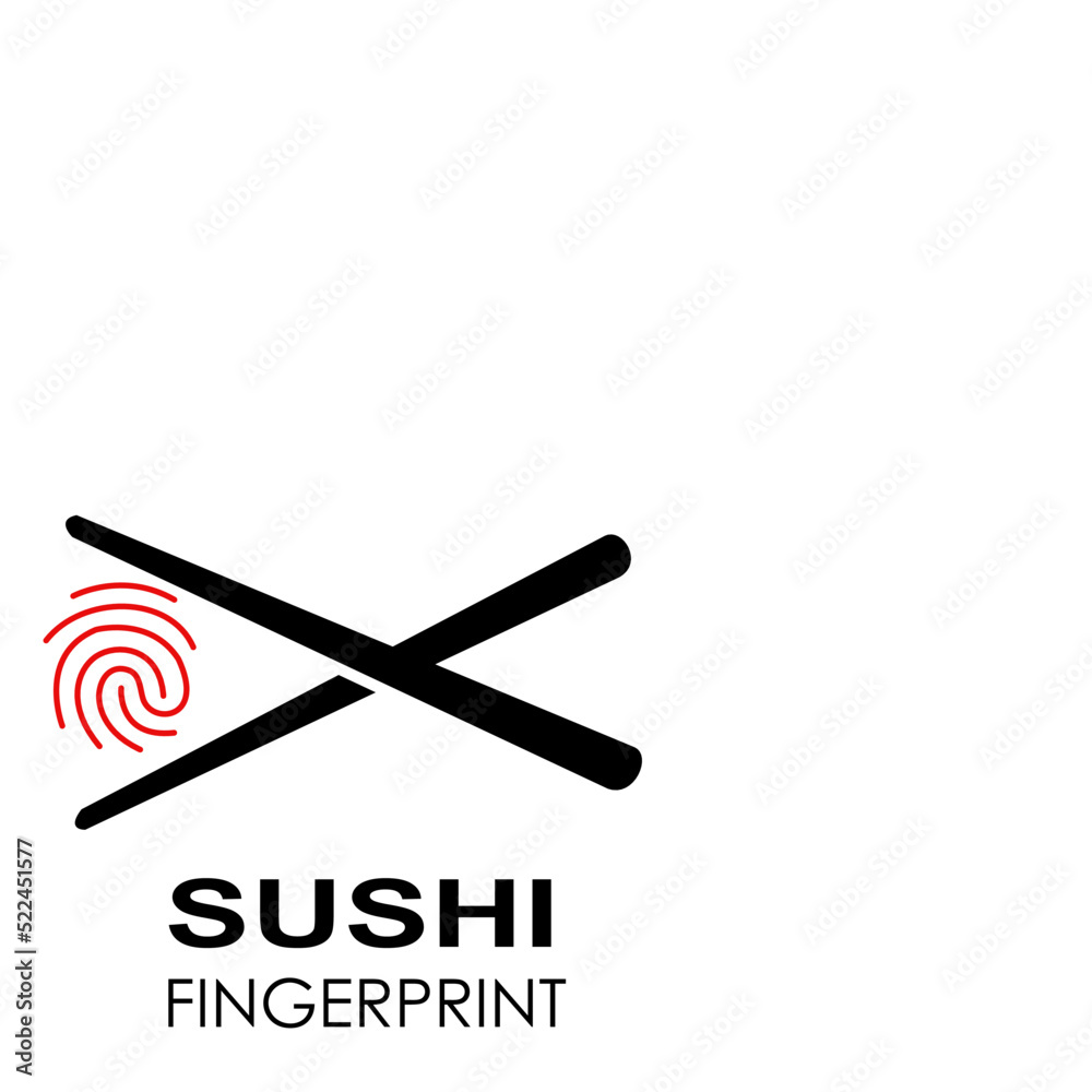 sushi fingerprint logo design concept sushi fingerprint logo design concept