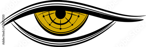 Фотография Golden eye of providence (All seeing eye) mystical boho png design