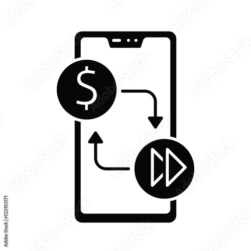 Black solid icon for UPI