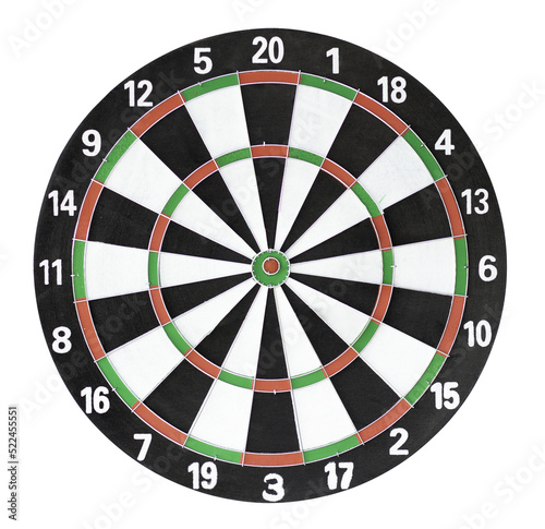 dartboard isolated on white background with clipping path