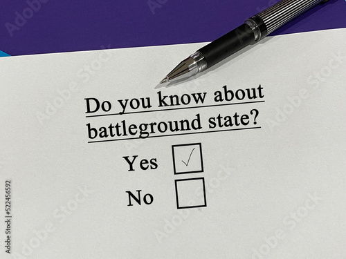 Questionnaire about politics photo