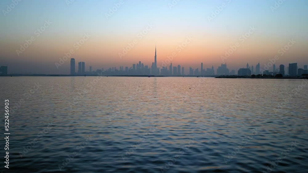 Lockdown Beautiful View Of City Skyline During Sunset - Dubai, United Arab Emirates