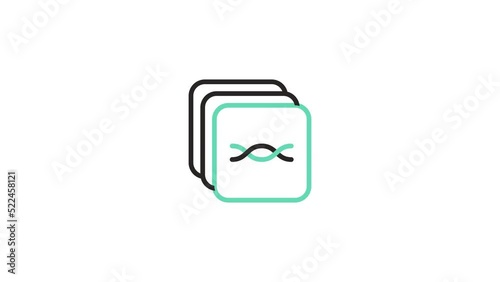 Linear animated apps catalog with connection sign. List of recommended applications concept icon. Loop Animation.