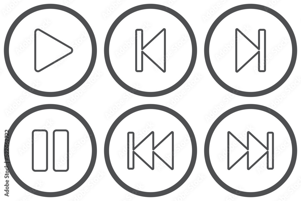 music player buttons for vector illustration music player buttons for vector illustration