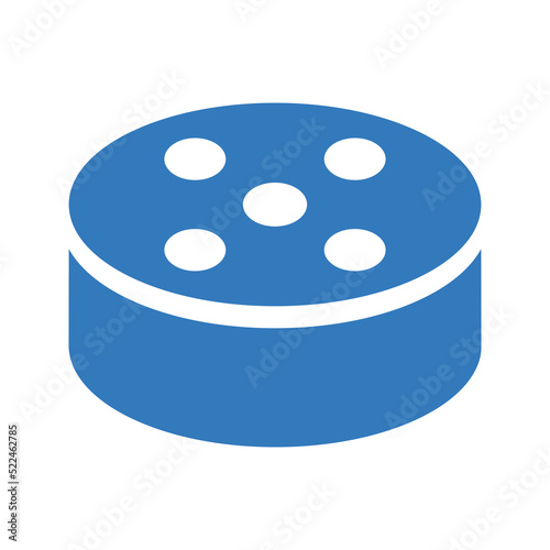 Alexa, smart, speaker icon. Blue color design.