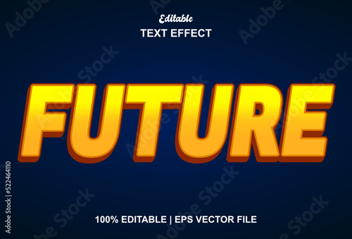 future text effect with yellow and blue color editable.