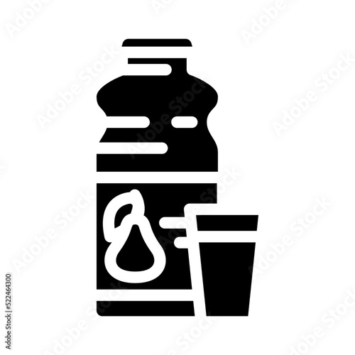 pear nectar glyph icon vector. pear nectar sign. isolated symbol illustration
